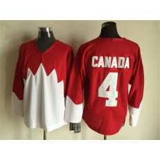 Team Canada #4 Red White 1972 Commemorative CCM Stitched NHL Jersey