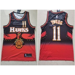 Buy Atlanta Hawks #11 Trae Young Red Nike Throwback Swingman Jersey ...